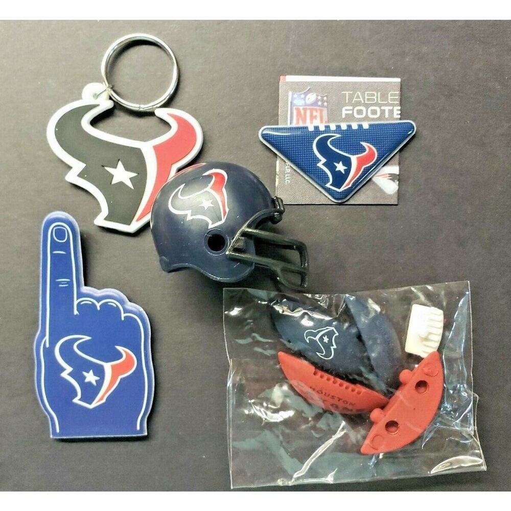 Houston Texans Football Vending Charms Lot of 5 Puzzle Helmet Key Chain 292